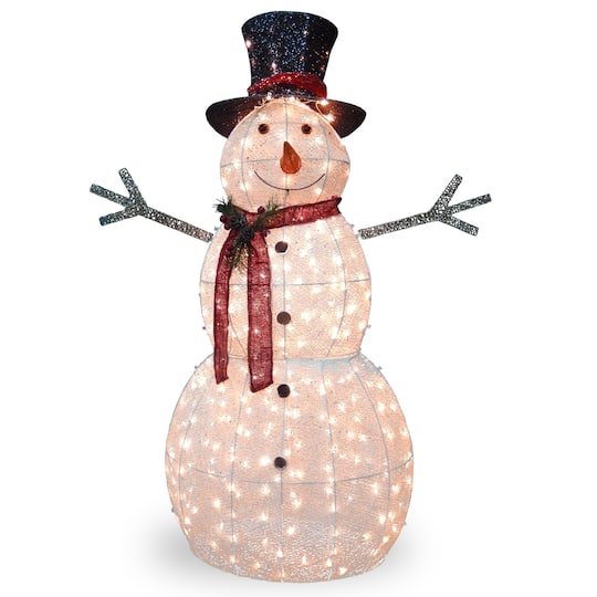 60" Crystal Snowman Decoration, Warm White LED Lights By National Tree Company | 36" x 18" x 60" | Michaels®